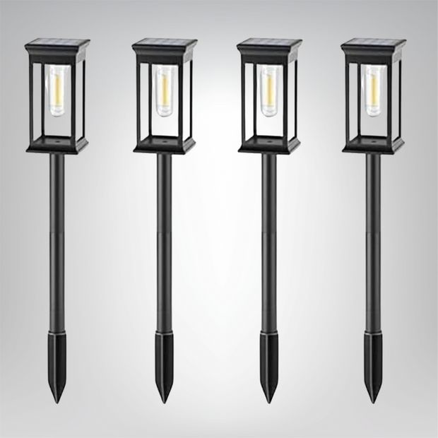 Kabellose Solar Gartenlaterne LED – Außenleuchte GlanzPfad für Garten & Terrasse | Marthova