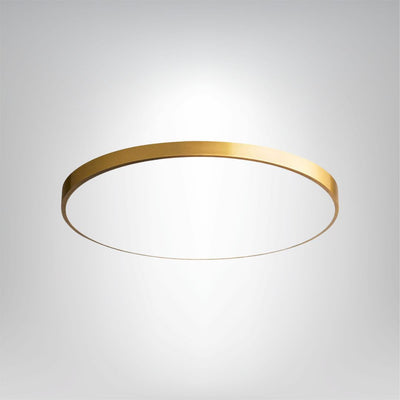 Minimalistische LED Deckenleuchte modern Gold warmes Licht Wohnzimmer