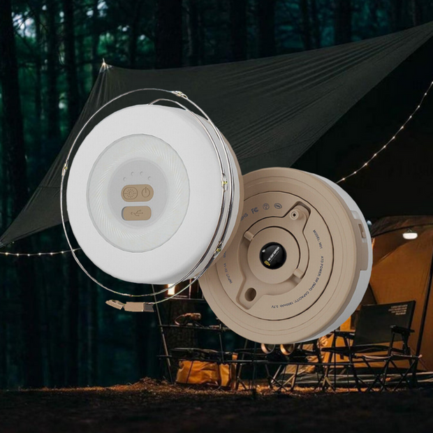 Wiederaufladbare LED Campinglampe – Tragbare Outdoor-Leuchte mit USB & Haken | Marthova