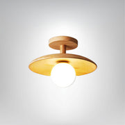 Holz Deckenlampe warmes Licht für Wohnzimmer Schlafzimmer Flur