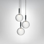 Glas Pendelleuchte modern klar Glaslampe für Esszimmer Küche Flur
