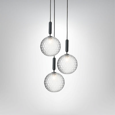 Glas Pendelleuchte modern klar Glaslampe für Esszimmer Küche Flur