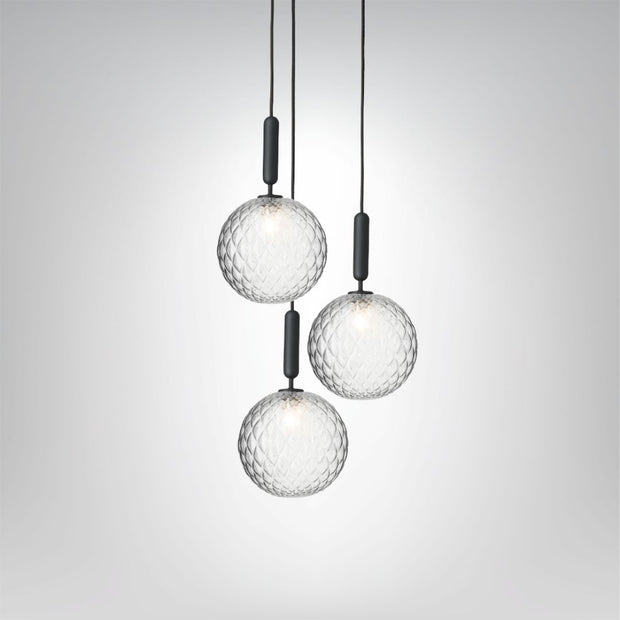 Glas Pendelleuchte modern klar Glaslampe für Esszimmer Küche Flur
