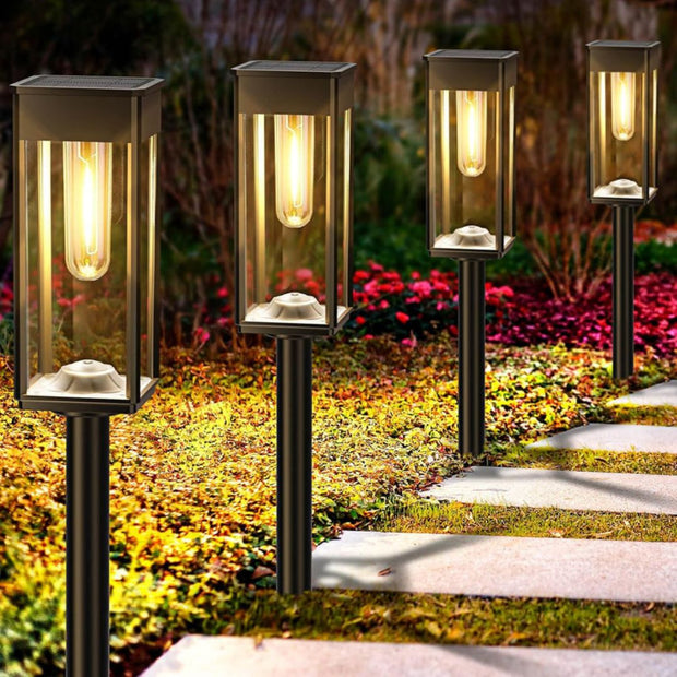 Kabellose Solar Gartenlaterne LED – Außenleuchte GlanzPfad für Garten & Terrasse | Marthova