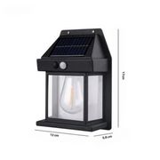 Solar LED Wandlampe außen kabellos wetterfest mit Bewegungsmelder