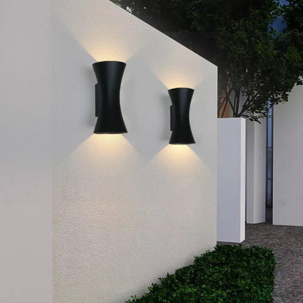 WetterLux Aluminium Wandstrahler IP65 Außenlampe Modern LED Wasserdicht