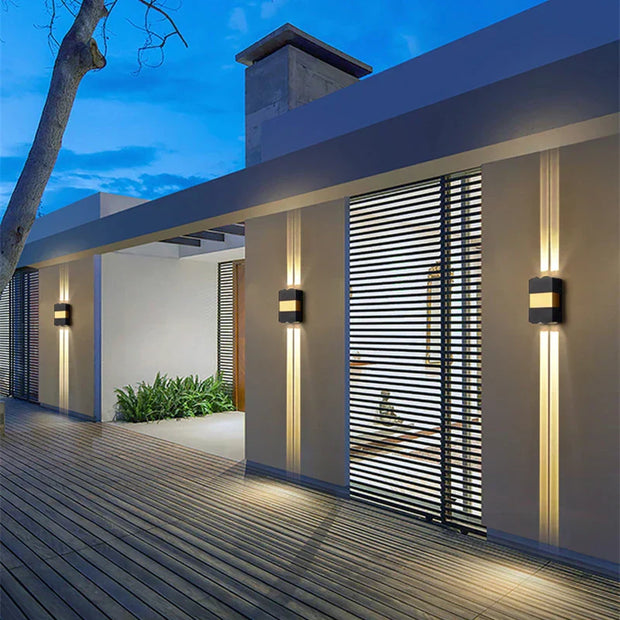 Wetterfeste LED Außenwandleuchte modern Aluminium IP65 Marthova
