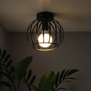 Industrielle Deckenlampe Schwarz