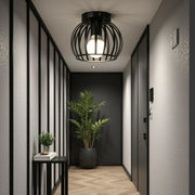 Industrielle Deckenlampe Schwarz