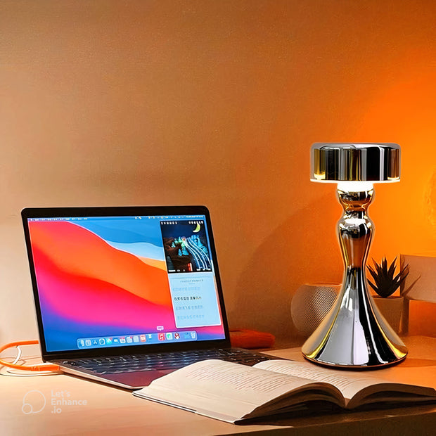 LumaGold Touch kabellose LED Tischlampe mit Ladefunktion in Gold