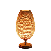 Bambus Tischlampe Vintage Stil Wohnzimmer Schlafzimmer Natürliches Licht