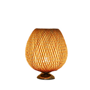 Bambus Tischlampe Vintage Stil Wohnzimmer Schlafzimmer Natürliches Licht