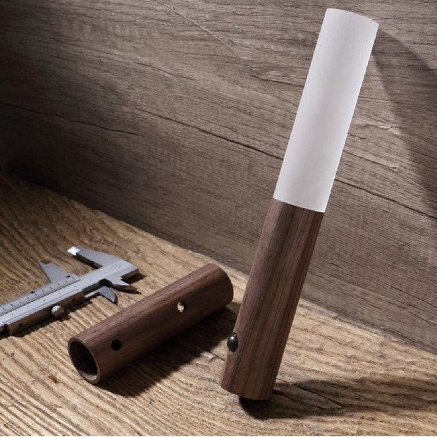 NachtGlanz Leuchte, LED, Warmweiß, Holz, USB-aufladbar Wandleuchten