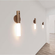 NachtGlanz Leuchte, LED, Warmweiß, Holz, USB-aufladbar Wandleuchten