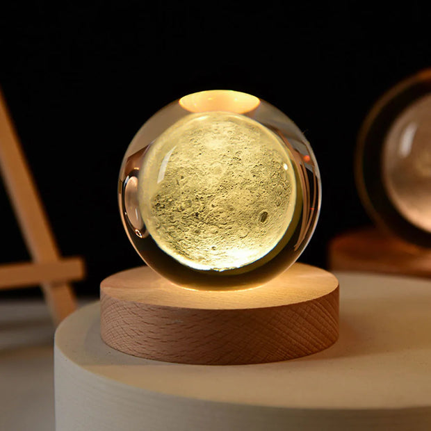 SternenKlar Kristallkugel – Sonnensystem Deko aus Glas für Wohnzimmer & Büro | Marthova.de