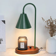 Elektrische Duftlampe aus Holz mit Dimmfunktion für Wachs und Kerzen