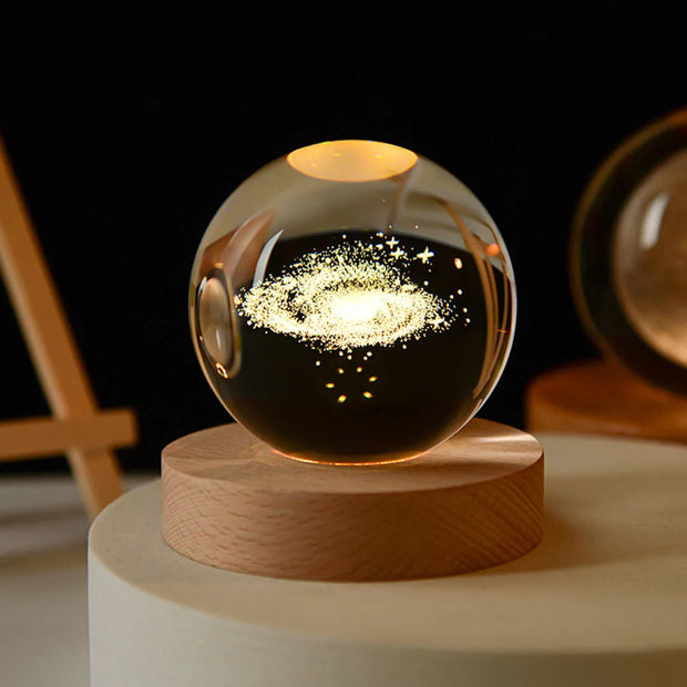 SternenKlar Kristallkugel – Sonnensystem Deko aus Glas für Wohnzimmer & Büro | Marthova.de