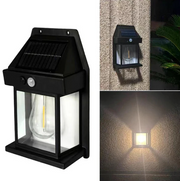 Solar LED Wandlampe außen kabellos wetterfest mit Bewegungsmelder