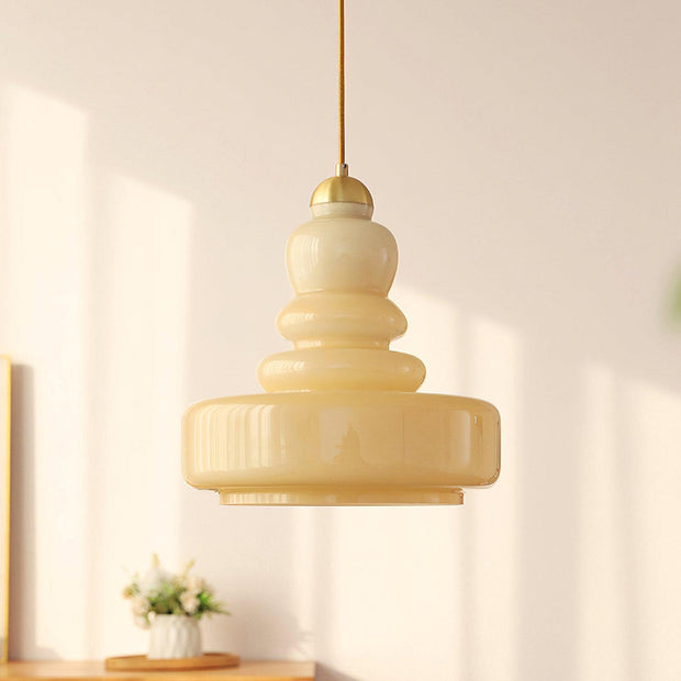 Vintage Hängelampe aus Glas Retro Deckenleuchte für Esszimmer Küche Flur