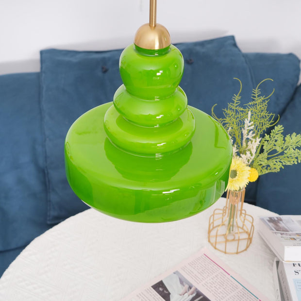 Vintage Hängelampe aus Glas Retro Deckenleuchte für Esszimmer Küche Flur