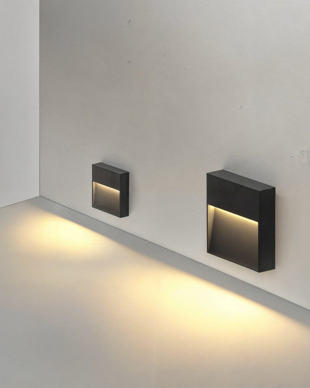 SolarÉclipse Wandlampe LED-Wandleuchte für den Außenbereich - schwarzes Metall & Acryl - solarbetrieben, IP65, warmweißes Licht für 5-10㎡ Garten