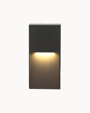 SolarÉclipse Wandlampe LED-Wandleuchte für den Außenbereich - schwarzes Metall & Acryl - solarbetrieben, IP65, warmweißes Licht für 5-10㎡ Garten