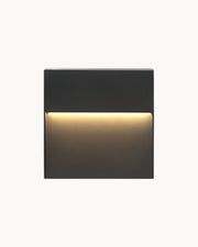 SolarÉclipse Wandlampe LED-Wandleuchte für den Außenbereich - schwarzes Metall & Acryl - solarbetrieben, IP65, warmweißes Licht für 5-10㎡ Garten