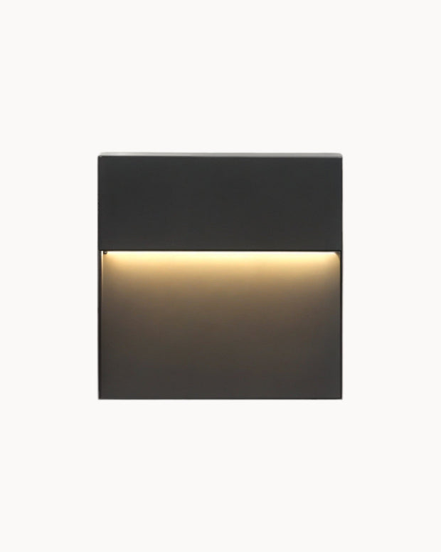SolarÉclipse Wandlampe LED-Wandleuchte für den Außenbereich - schwarzes Metall & Acryl - solarbetrieben, IP65, warmweißes Licht für 5-10㎡ Garten