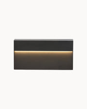 SolarÉclipse Wandlampe LED-Wandleuchte für den Außenbereich - schwarzes Metall & Acryl - solarbetrieben, IP65, warmweißes Licht für 5-10㎡ Garten