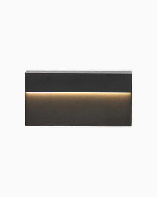 SolarÉclipse Wandlampe LED-Wandleuchte für den Außenbereich - schwarzes Metall & Acryl - solarbetrieben, IP65, warmweißes Licht für 5-10㎡ Garten