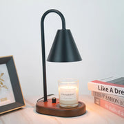 Elektrische Duftlampe aus Holz mit Dimmfunktion für Wachs und Kerzen