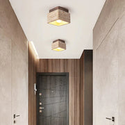 NaturLicht Spot LED Deckenleuchte Travertin Holzoptik skandinavisches Design
