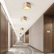 NaturLicht Spot LED Deckenleuchte Travertin Holzoptik skandinavisches Design