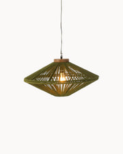 OvniRustica Pendelleuchte, Grün aus Eisen und Jute Deckenlampen