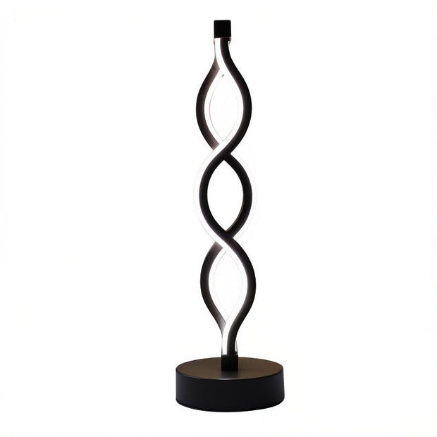 LichtAlva dimmbare LED Tischlampe aus Aluminium mit USB und modernem Design