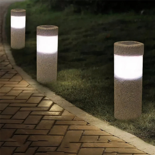 Solenstein Eleganz - Wetterfeste Solarsäule mit LED-Ambiente Außenlampen