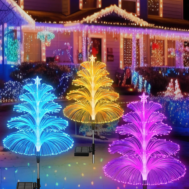 Solar Gartenbeleuchtung Farbwechsel LeuchtQualle Pro 3er Set wetterfest