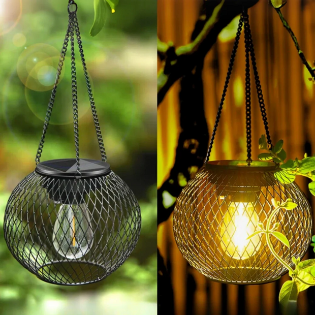 Sonnige Gartenlaterne - Solarfunktion automatisches Sensorsystem wetterfest Außenlampen