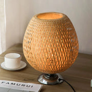 Bambus Tischlampe Vintage Stil Wohnzimmer Schlafzimmer Natürliches Licht
