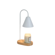 Elektrische Duftlampe aus Holz mit Dimmfunktion für Wachs und Kerzen