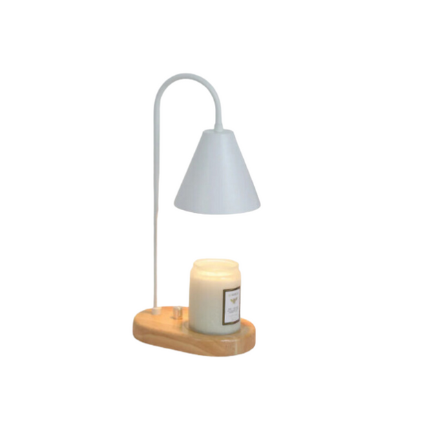 Elektrische Duftlampe aus Holz mit Dimmfunktion für Wachs und Kerzen