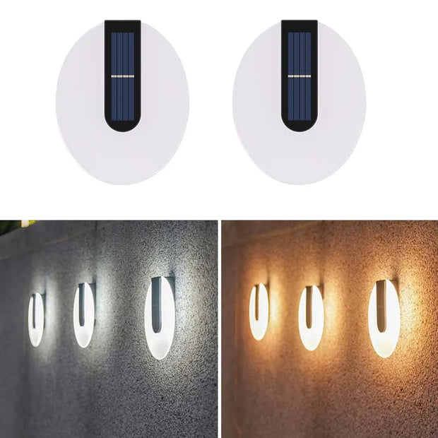 Solar LED Wandlicht für Außen Gartenbeleuchtung wetterfest modern