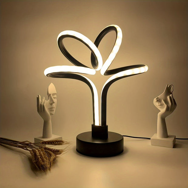 Skandinavische USB LED Tischlampe dimmbar für Wohnzimmer Büro Nachttisch