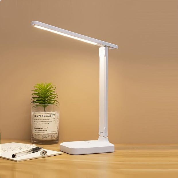 LichtFlex LED Schreibtischlampe dimmbar mit USB und Augenschutz für Büro und Zuhause