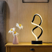 LumaSpiral LED Tischlampe mit Farbwechsel modernes Spiraldesign USB Beleuchtung