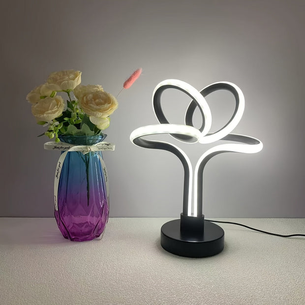 Skandinavische USB LED Tischlampe dimmbar für Wohnzimmer Büro Nachttisch