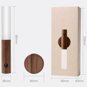 NachtGlanz Leuchte, LED, Warmweiß, Holz, USB-aufladbar Wandleuchten