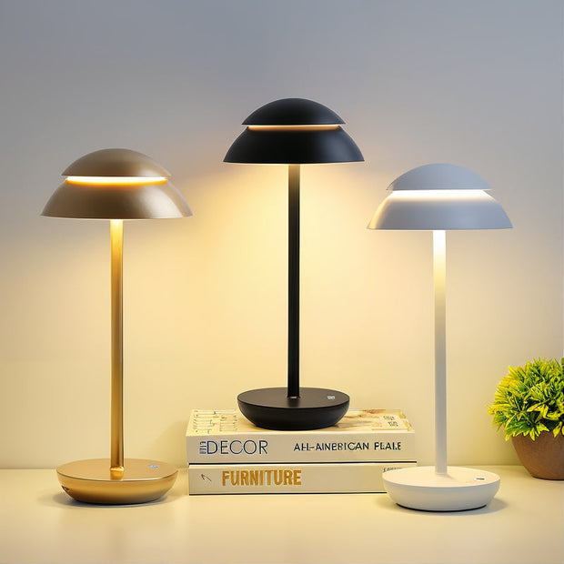 Elegante dimmbare LED Tischlampe kabellos aus Aluminium für stilvolles Zuhause
