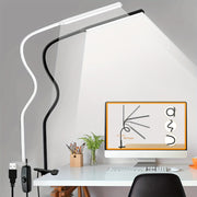 FlexiLumo LED Schreibtischlampe mit Schwanenhals und Klemme für Homeoffice und Studium