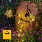 Solar Gartenlampe Gießkanne LED Beleuchtung für außen wetterfest romantisch Deko
